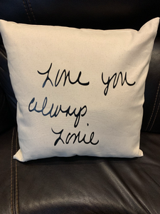 Personalized Handwriting Memory Pillow Cover