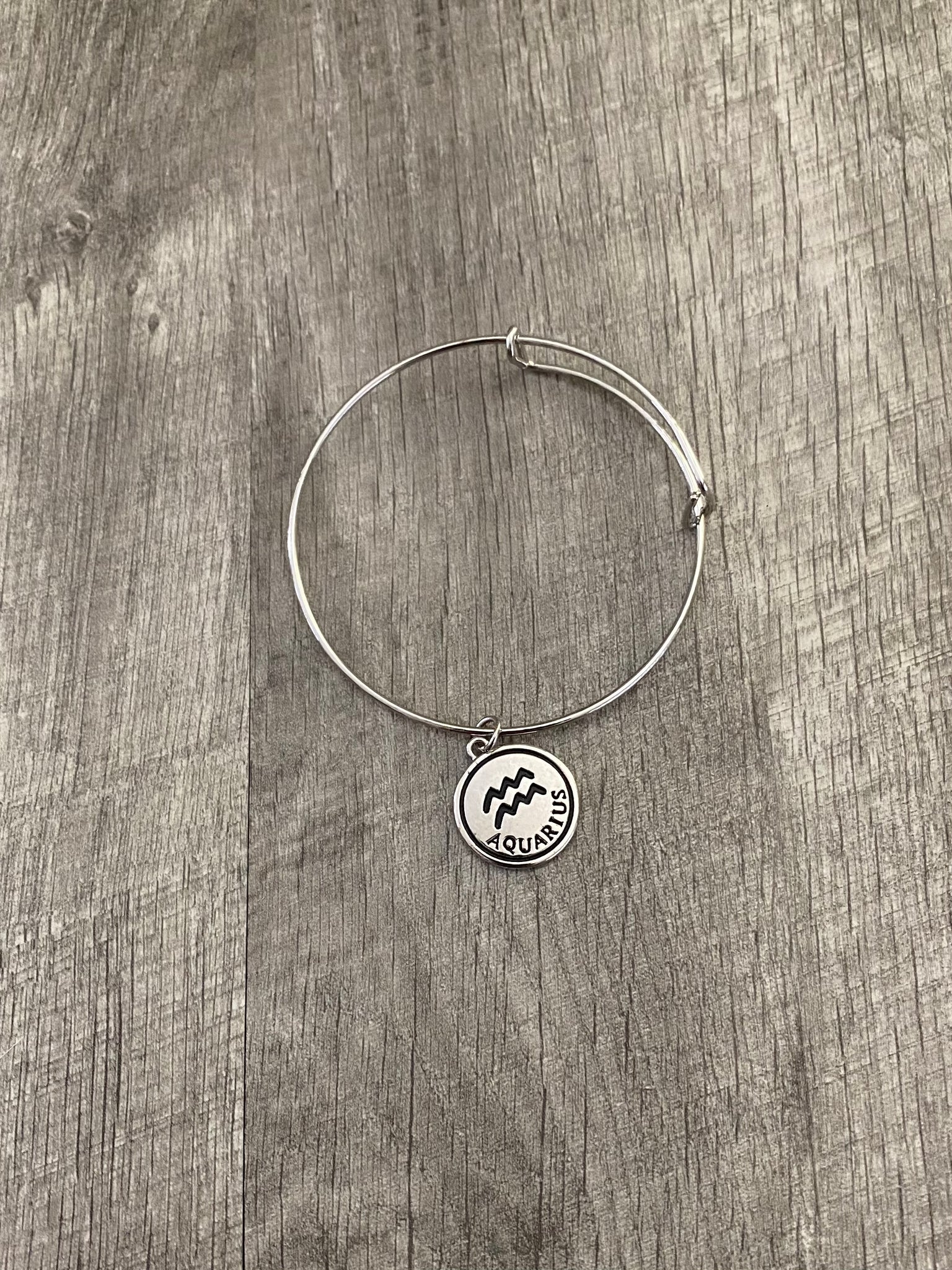 Zodiac Sign Bangle Charm Bracelet