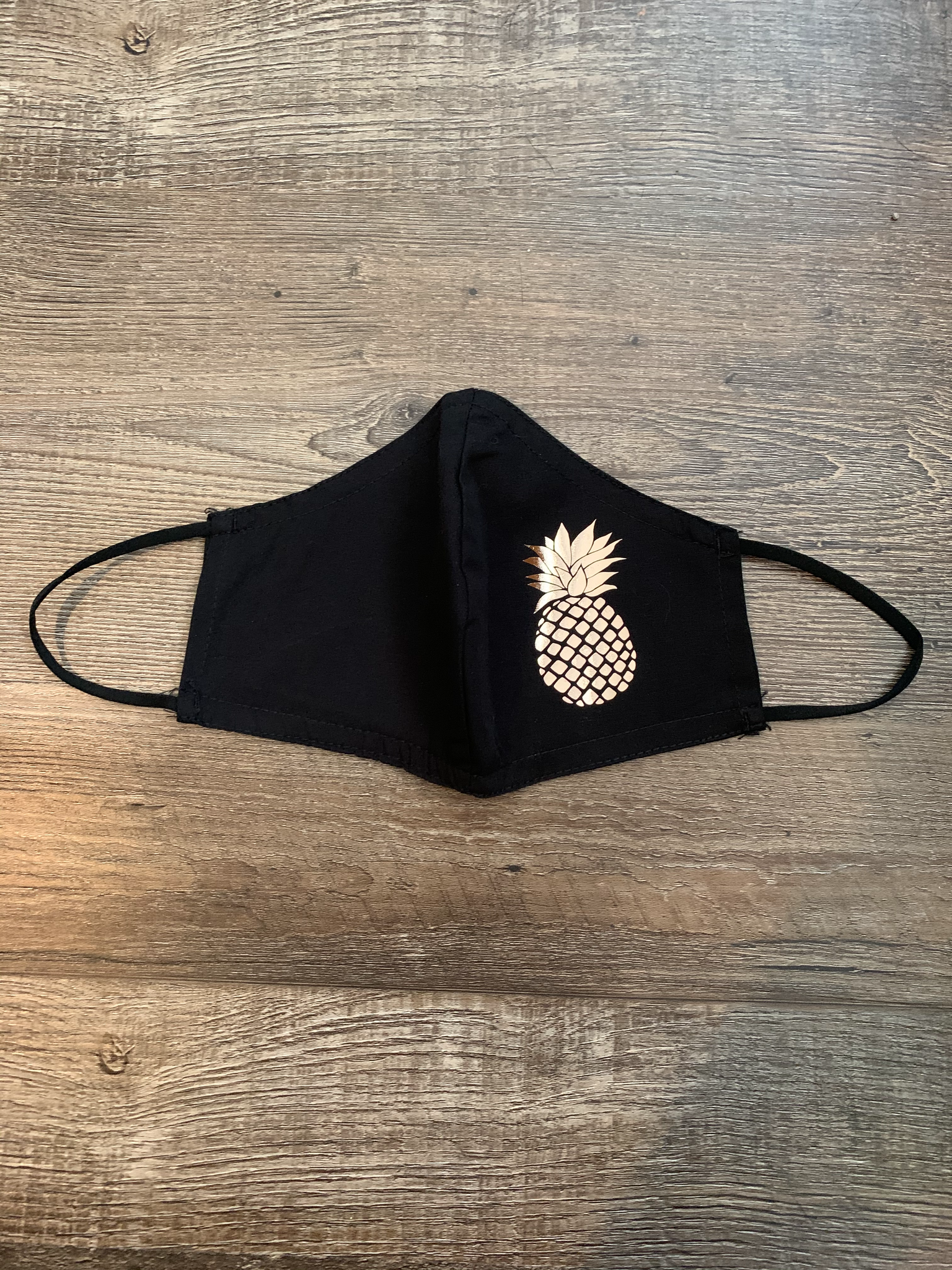 Rose Gold Pineapple face Mask